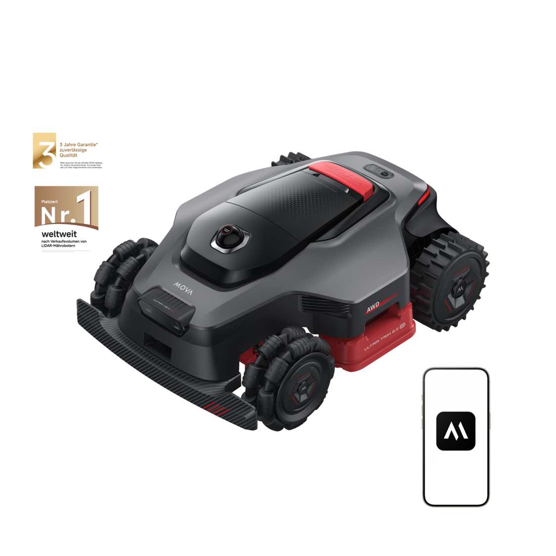 MOVA LiDAX Ultra AWD-Serie Mähroboter