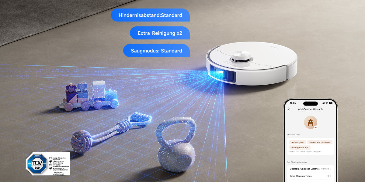 Smarte Hindernisvermeidung mit App-Steuerung - 